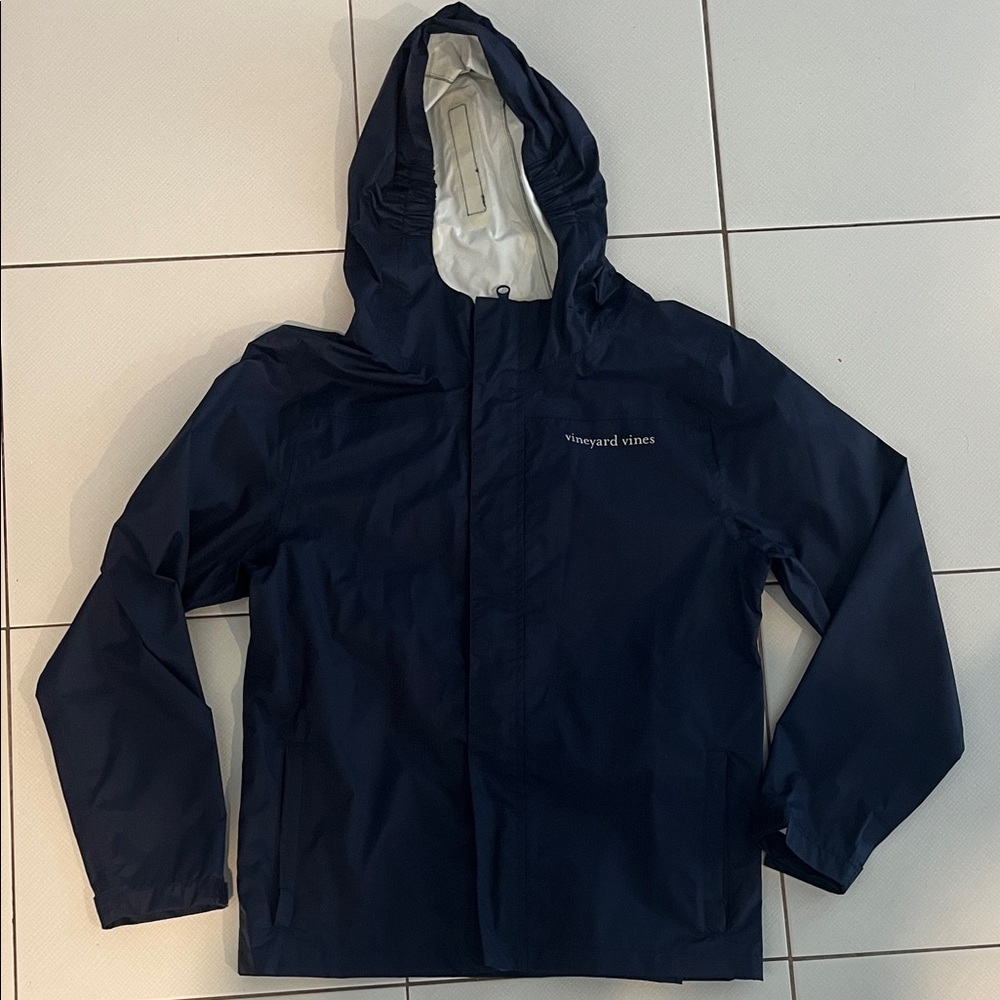 Vineyard Vines Kids Dark Blue Raincoat
